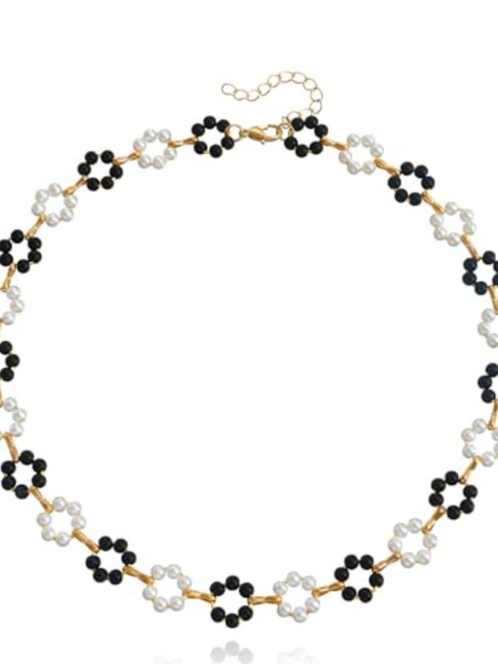 ๐ Colorful Flower Choker Necklace for Women Boho Trendy Gold Chain Necklace